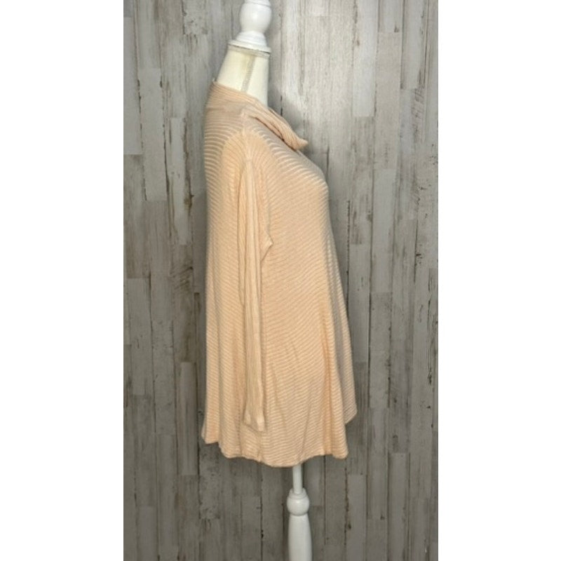 We The Free Women's Peach Ribbed Long Sleeve Tunic Sweater Top Medium