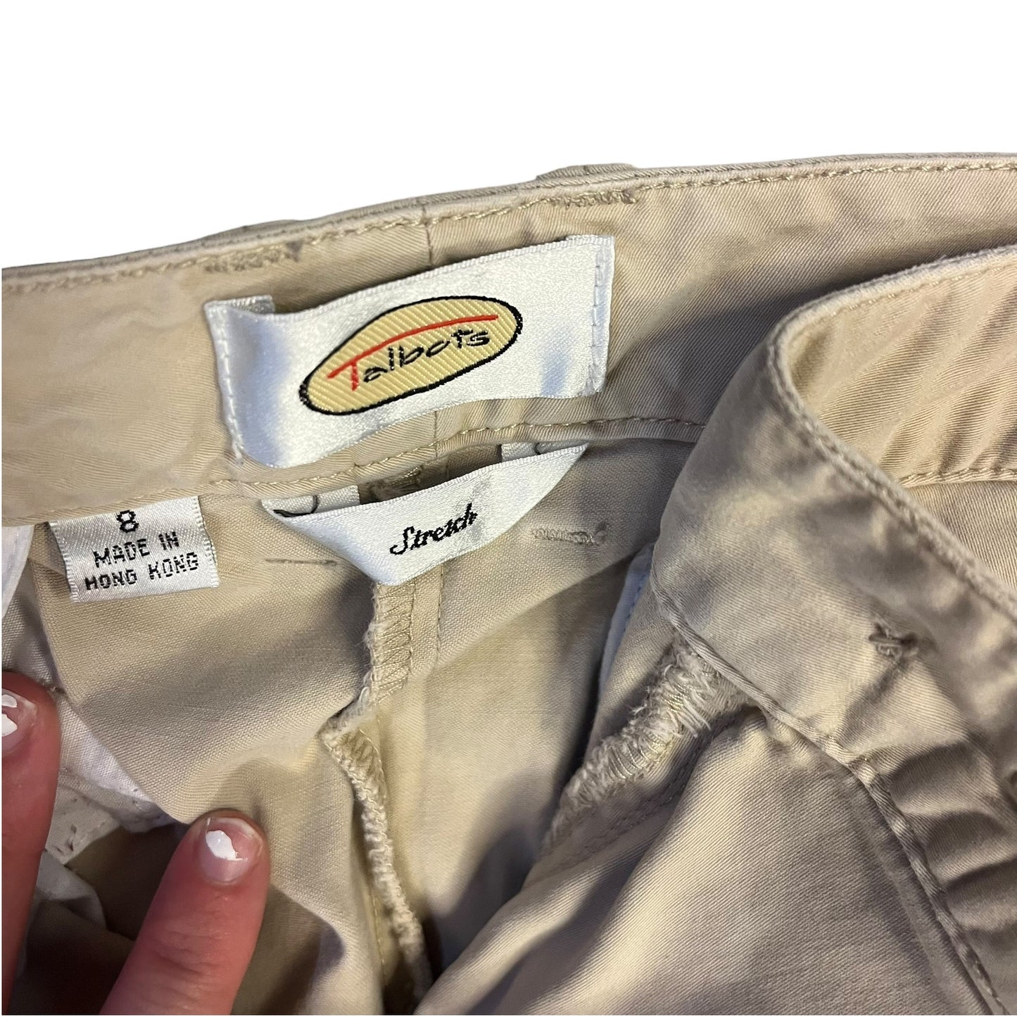 Talbots Women's 8 Stretch Khaki Chino Straight Leg Pants