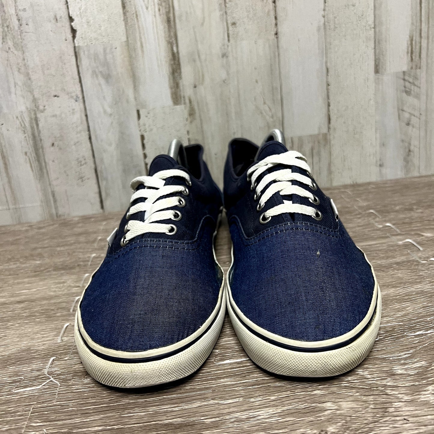 Vans Off The Wall Men's Blue Denim Skateboard Shoes Size 11