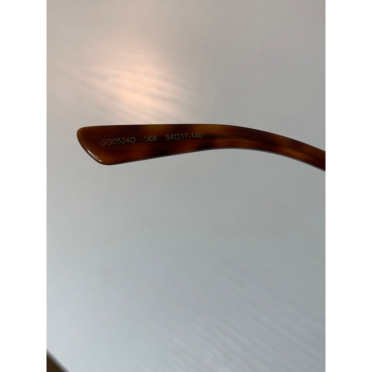 Gucci Eyeglass Frames Unisex 54-17 Red Rectangle Gold Prescription Temples Designer