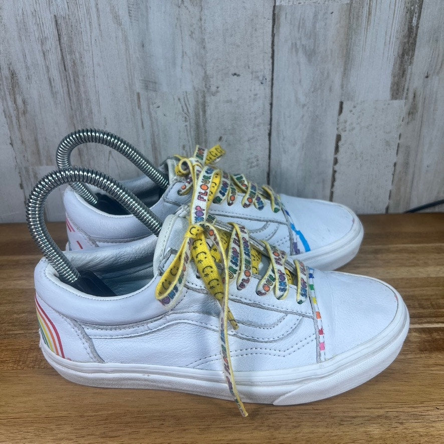 Vans x Flour Shop Old Skool Rainbow White Skate Shoes Women's 5.0 / Kids 3.5