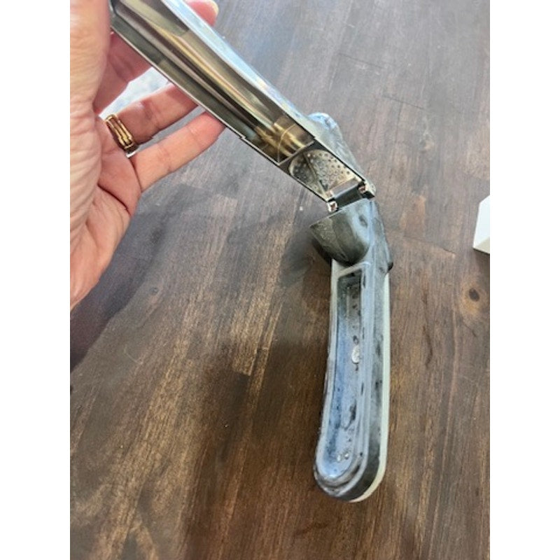 Core Kitchen Garlic Press & Ginger Crusher Soft Grip Handle Gray/Black