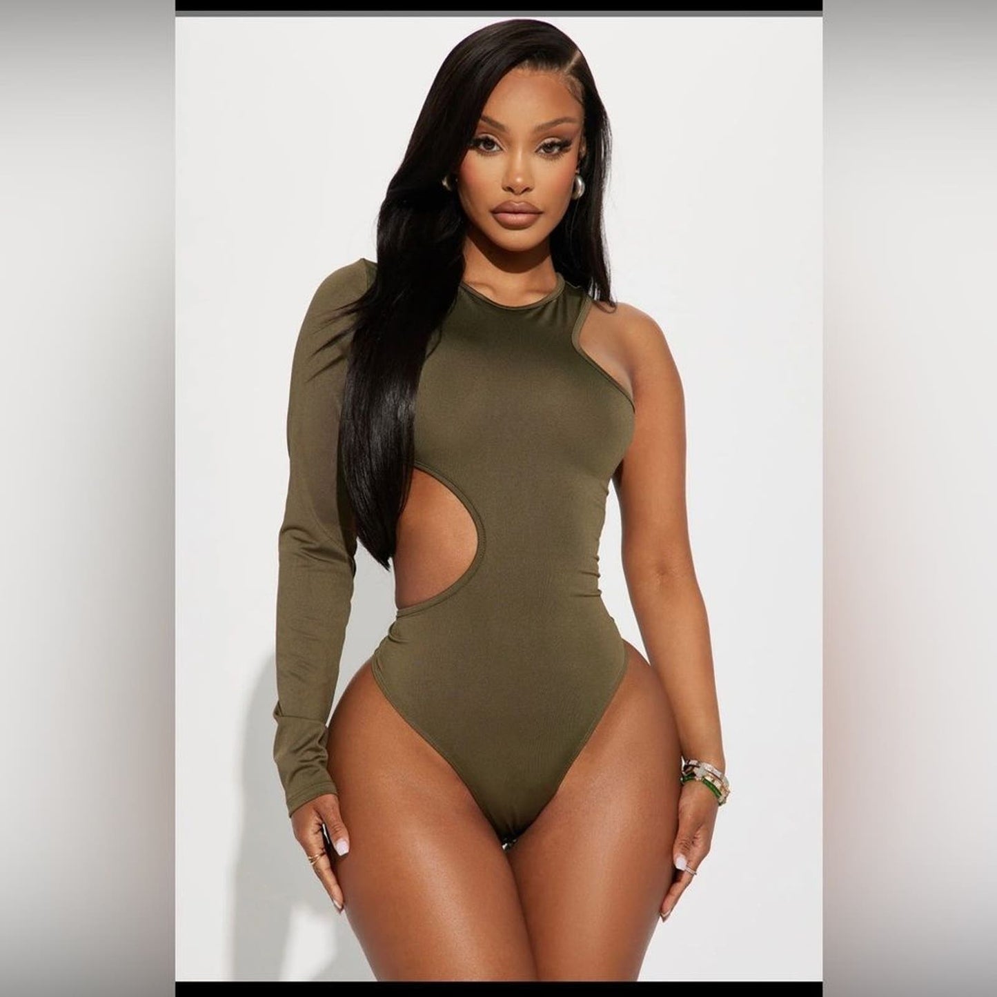 "Not Your Type" Olive Bodysuit M