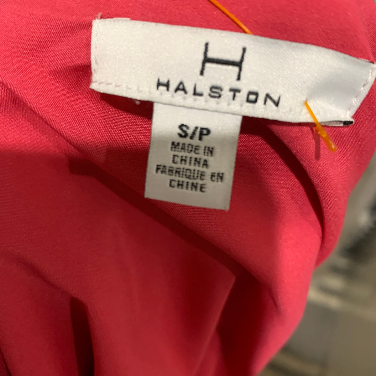 Halston Dress Womens Petite Small Pink Faux Wrap Maxi V-Neck