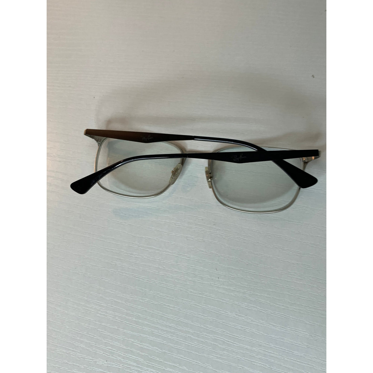 Ray-Ban Prescription Eyeglass Frames Unisex M Black/Silver Rectangle Full Rim 54-18-145