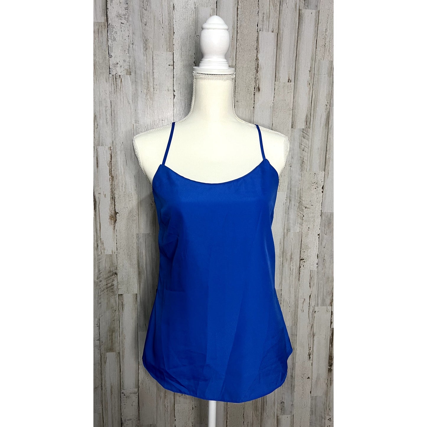 J. Crew Women's Sleeveless Blue Racerback Tank Top Size 2 Casual