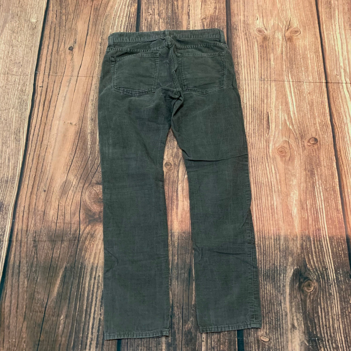 J.Crew 484 Pants Mens 30x30 Gray Corduroy Slim Straight