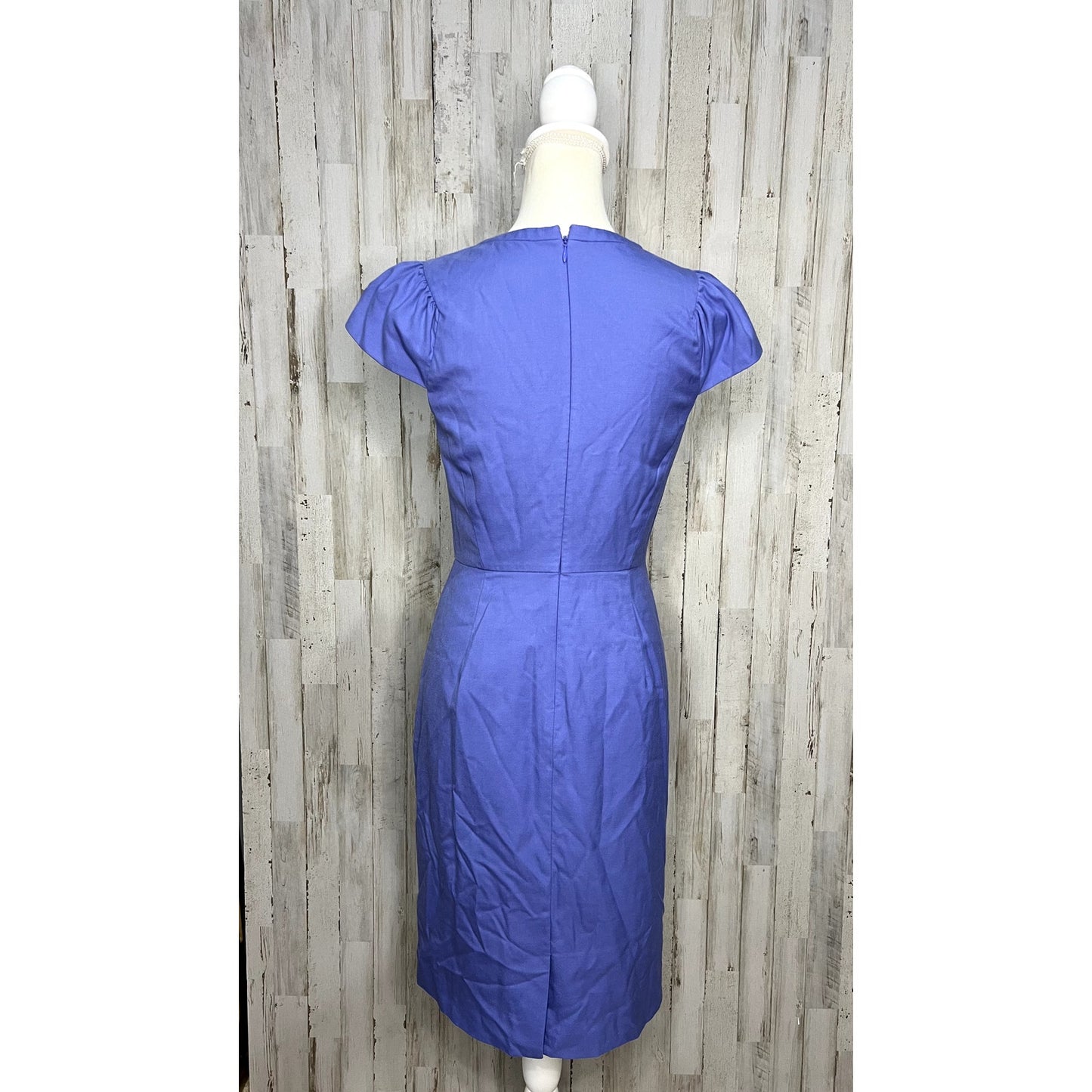 J. Crew Women's Size 2 Blue Midi Dress Cap Sleeve Party Cocktail