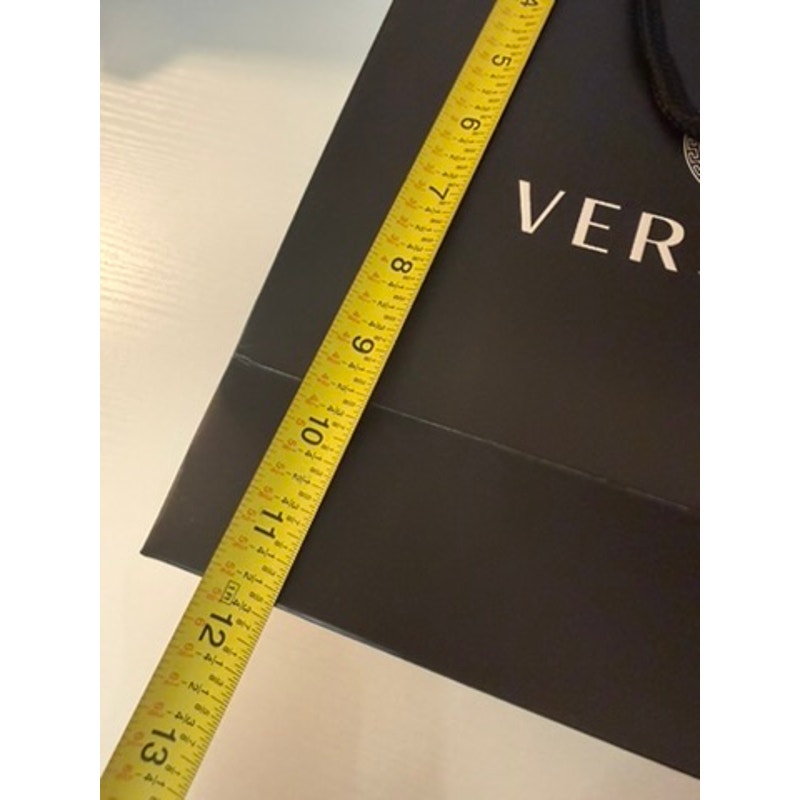 Versace Black Shopping Gift Bag Medusa Logo Rope Handles Boutique Tote