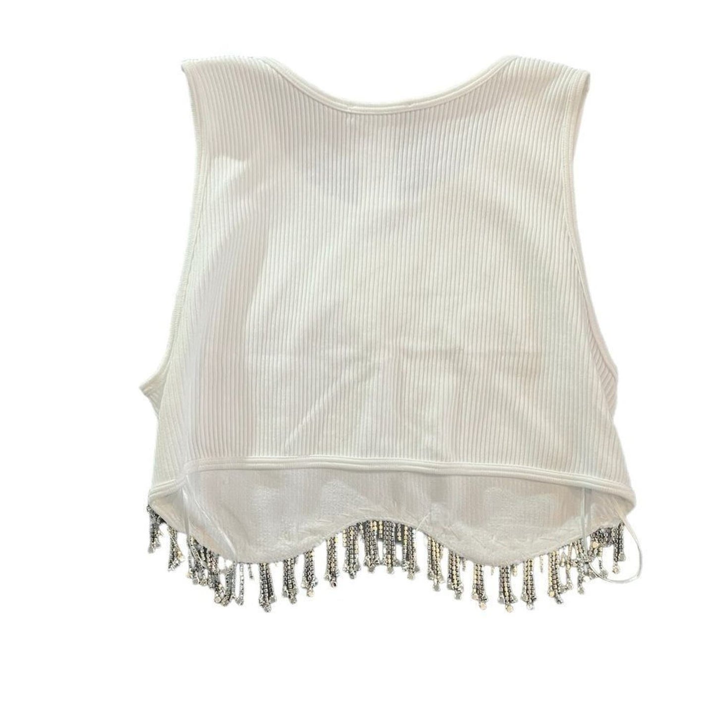 NWT Sincerely Jules Embellished Sleeveless Crop Top Size Large