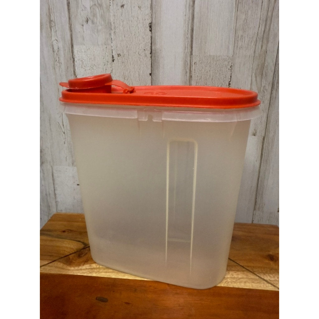 Vintage Tupperware Beverage Buddy Pitcher with Red Flip-Top Lids