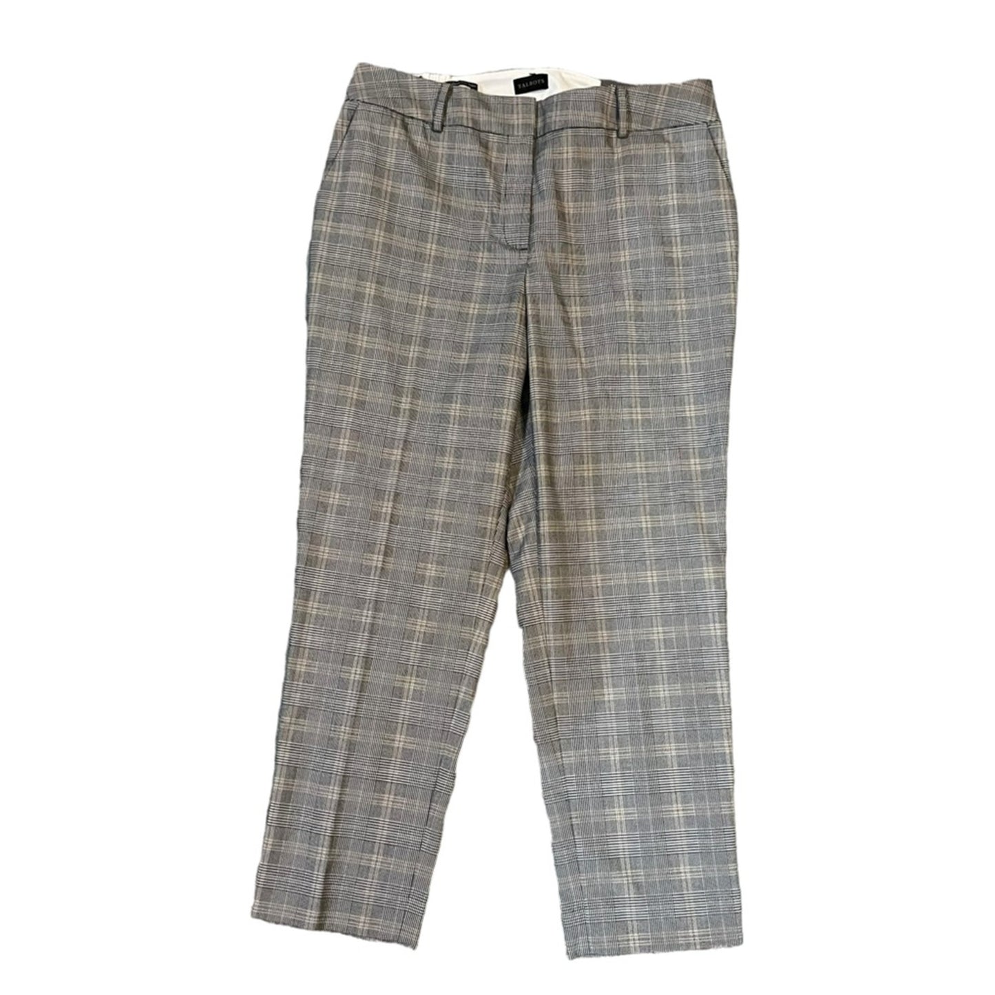 NWT Talbots High Waist Hampshire Ankle Pants Size 16W - Celebrating Plaid