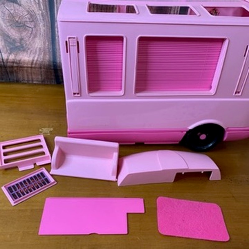Vintage 1988 Barbie Magical Motorhome Pink RV Camper Van - MISSING THE FRONT