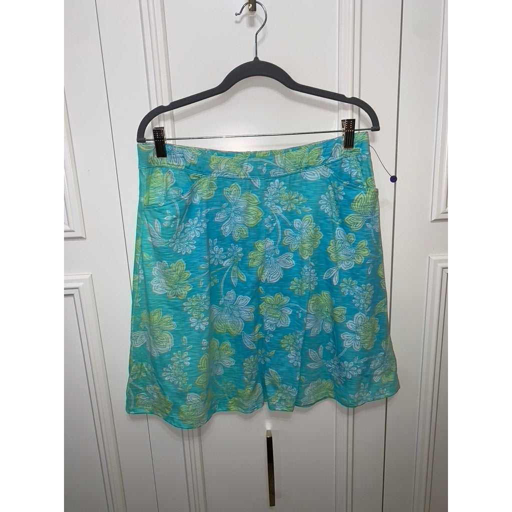 J.Jill Women's Petite A-Line Floral Skirt Medium Multicolor Knee Length Casual