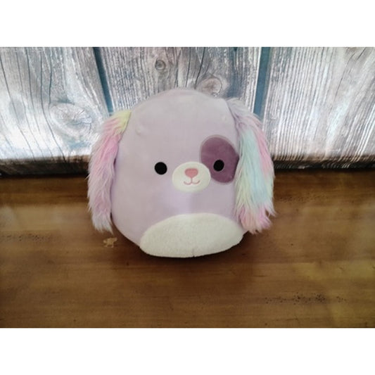 NWT Squishmallows Barb Dog Purple Pastel Rainbow Ears 16"