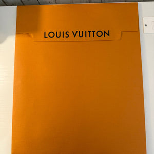 Louis Vuitton Large Orange Gift Envelope Packaging Sleeve Black Logo 17x13