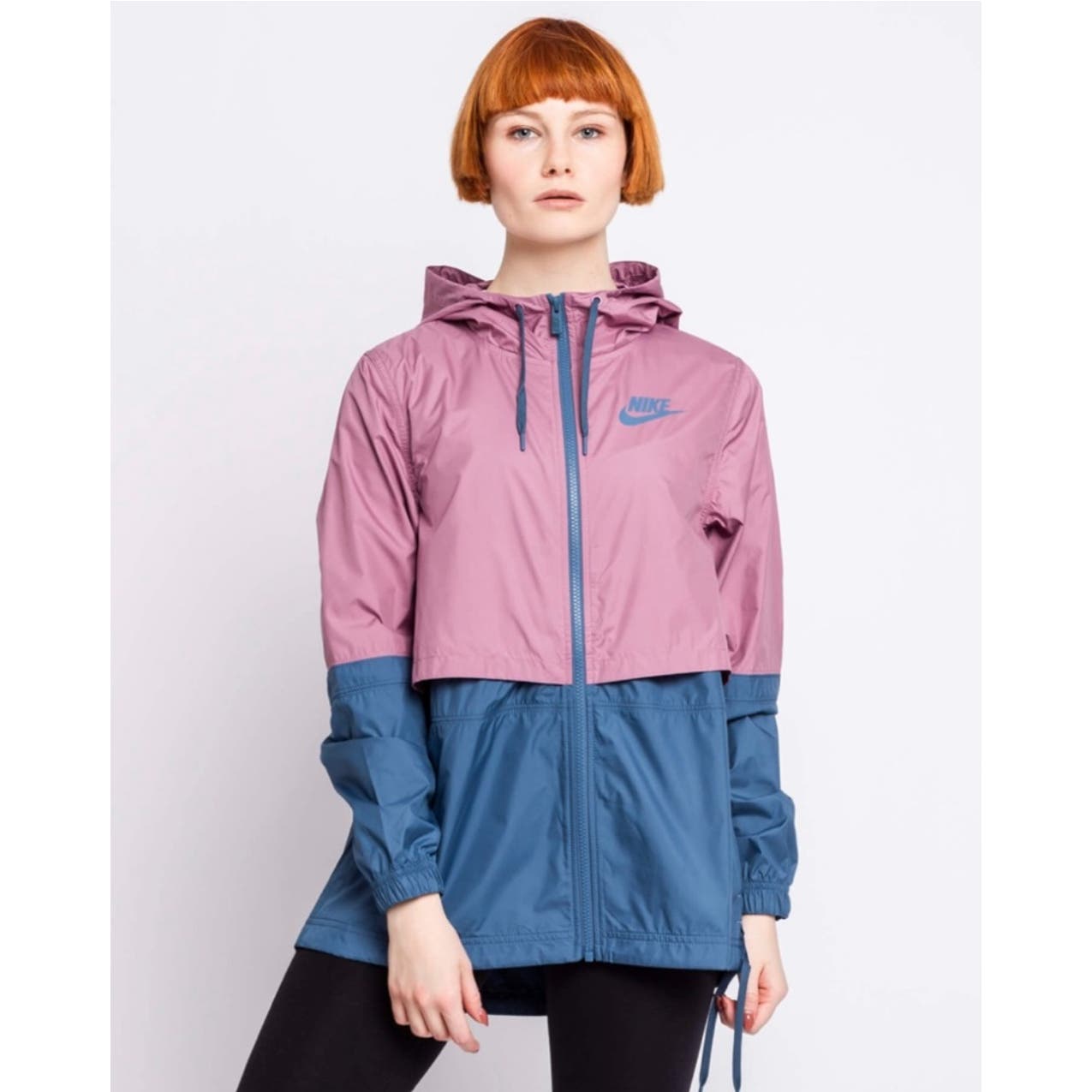 Nike Sportswear Essential Repel Women's Woven Full Zip Hooded Jacket Size Medium