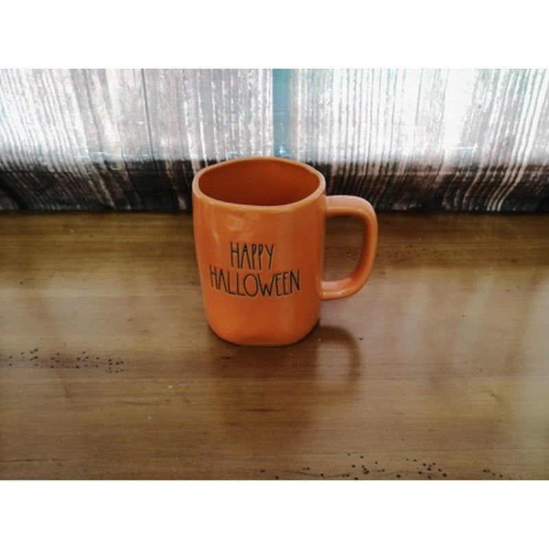 Rae Dunn HAPPY HALLOWEEN Orange Coffee Tea Mug Artisan Collection