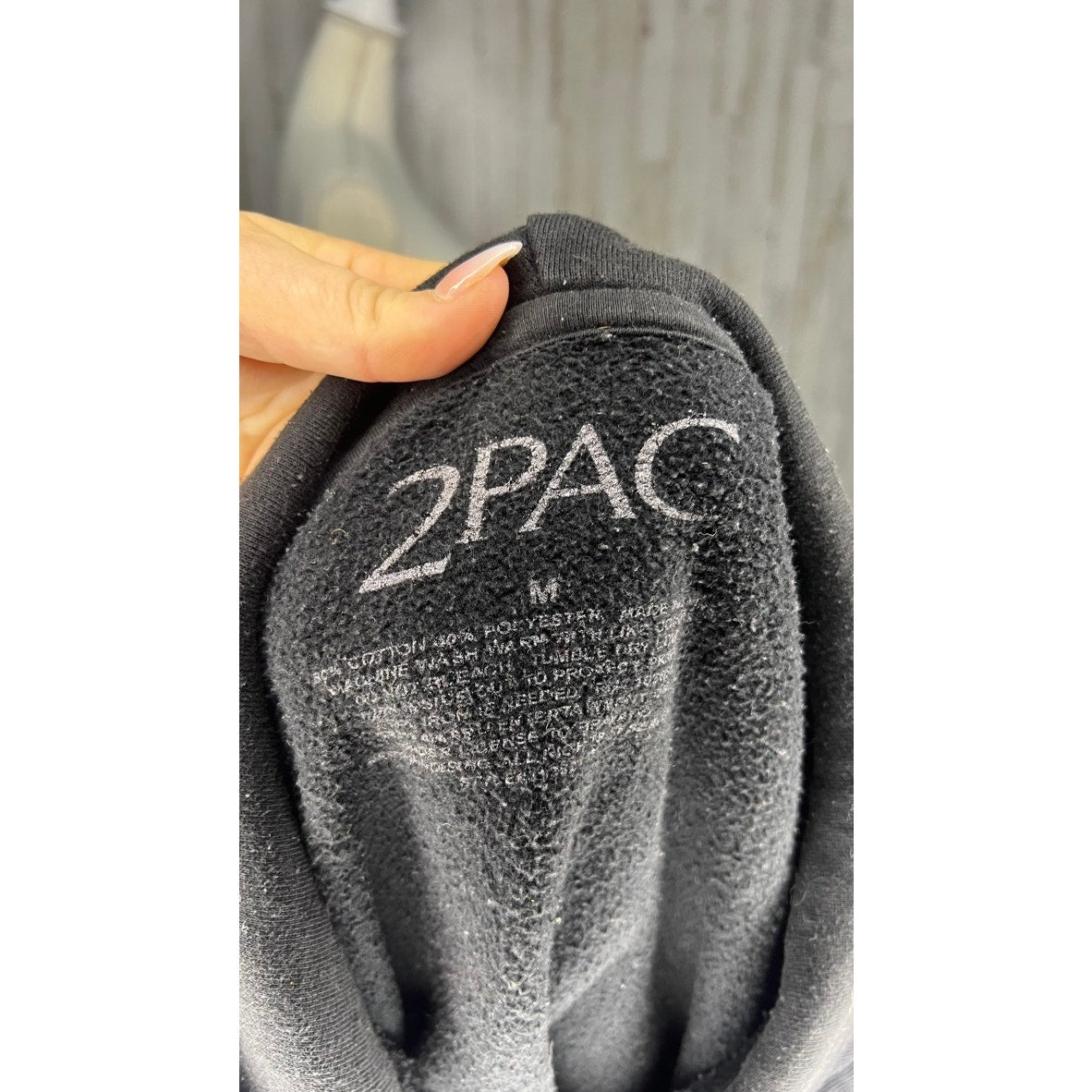 2PAC Tupac 'A Rose Grew From Concrete' Hoodie Black Men's Medium Pullover Hoodie