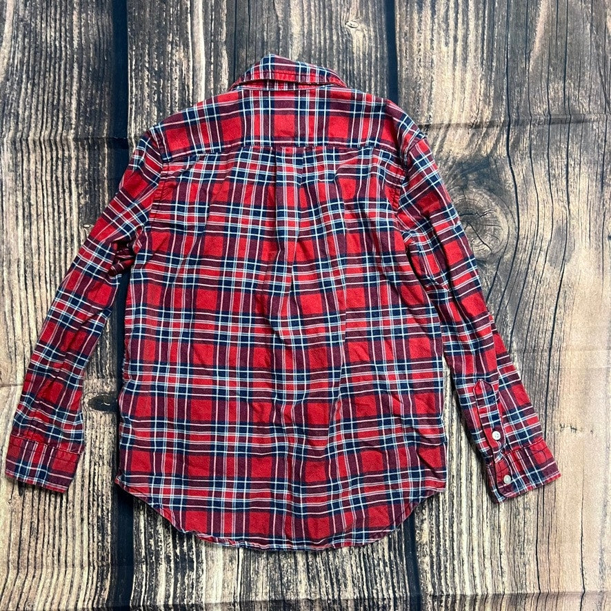 Polo Ralph Lauren Kids Plaid Red Long Sleeve Button-Up Shirt Size 6