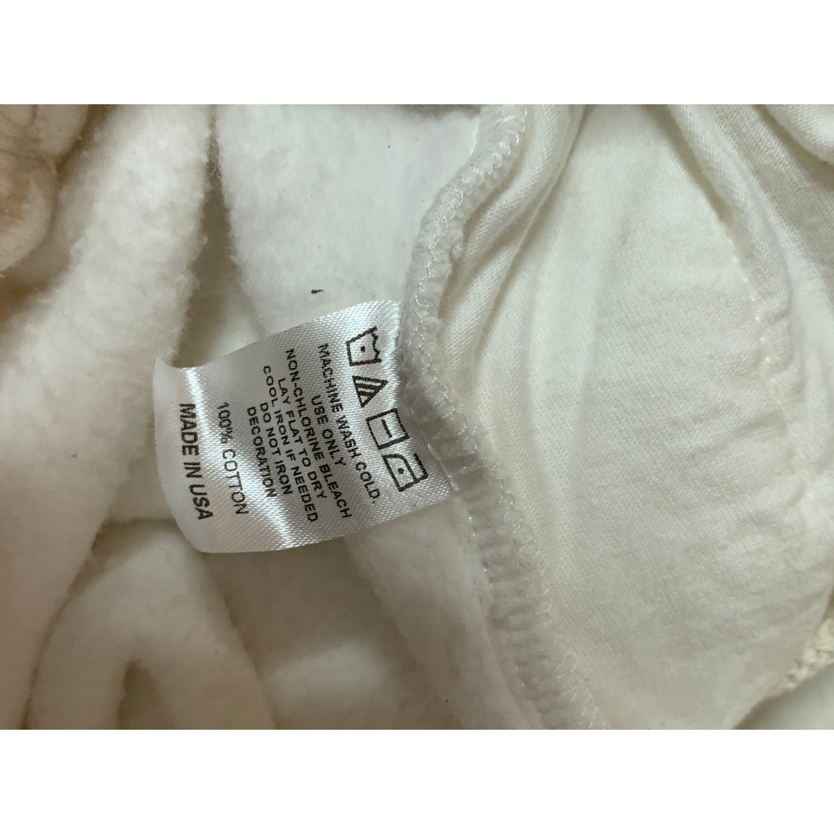 Touck Radix Tour Jogger Sweatpants Mens XS White Fleece Drawstring Logo