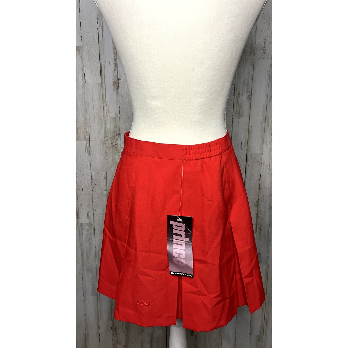 NWT Vintage Prince Women's Red Pleated Tennis Skirt Size 10