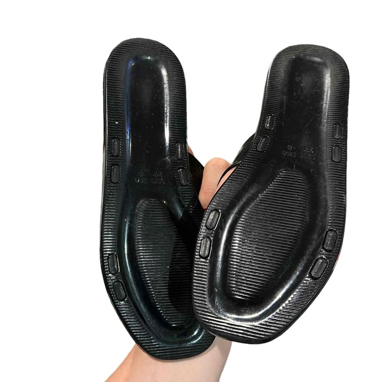Slide Sandals Womens Size 8 Black Criss Cross Straps Slip On