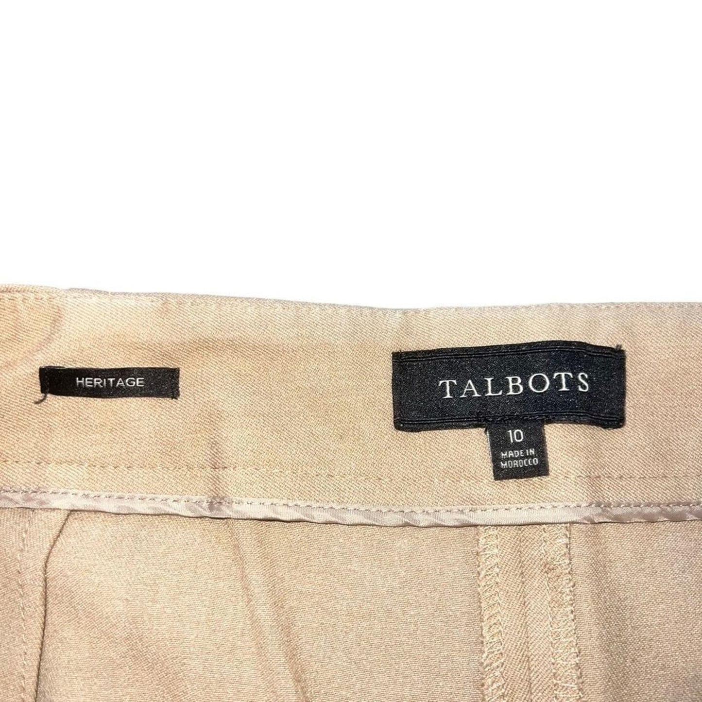 Talbots Heritage Tan Pull On Ankle Pants Size 10