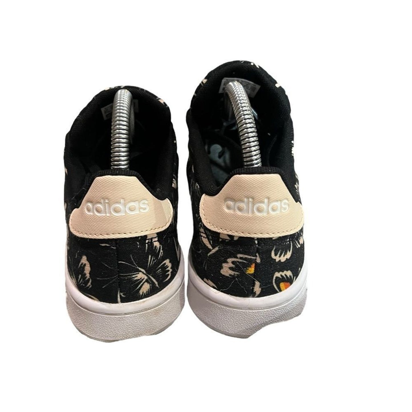 adidas x FARM Rio Stan Smith Womens Size 6.5 Sneakers Black Floral Print Low Top