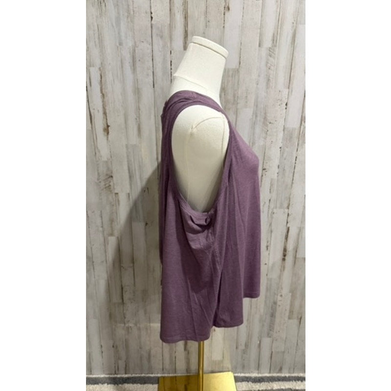 Athleta Tank Top Womens 1X Purple Sleeveless Scoop Neck Swing Activewear