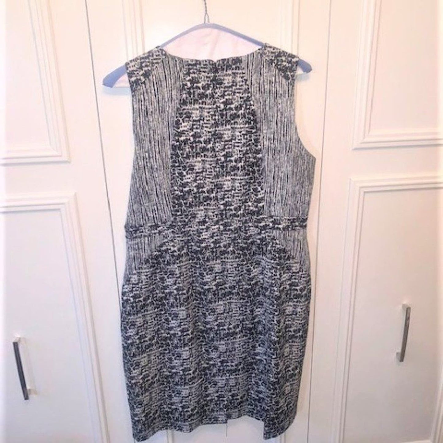 CALVIN KLEIN black/white animal print dress 16 EUC