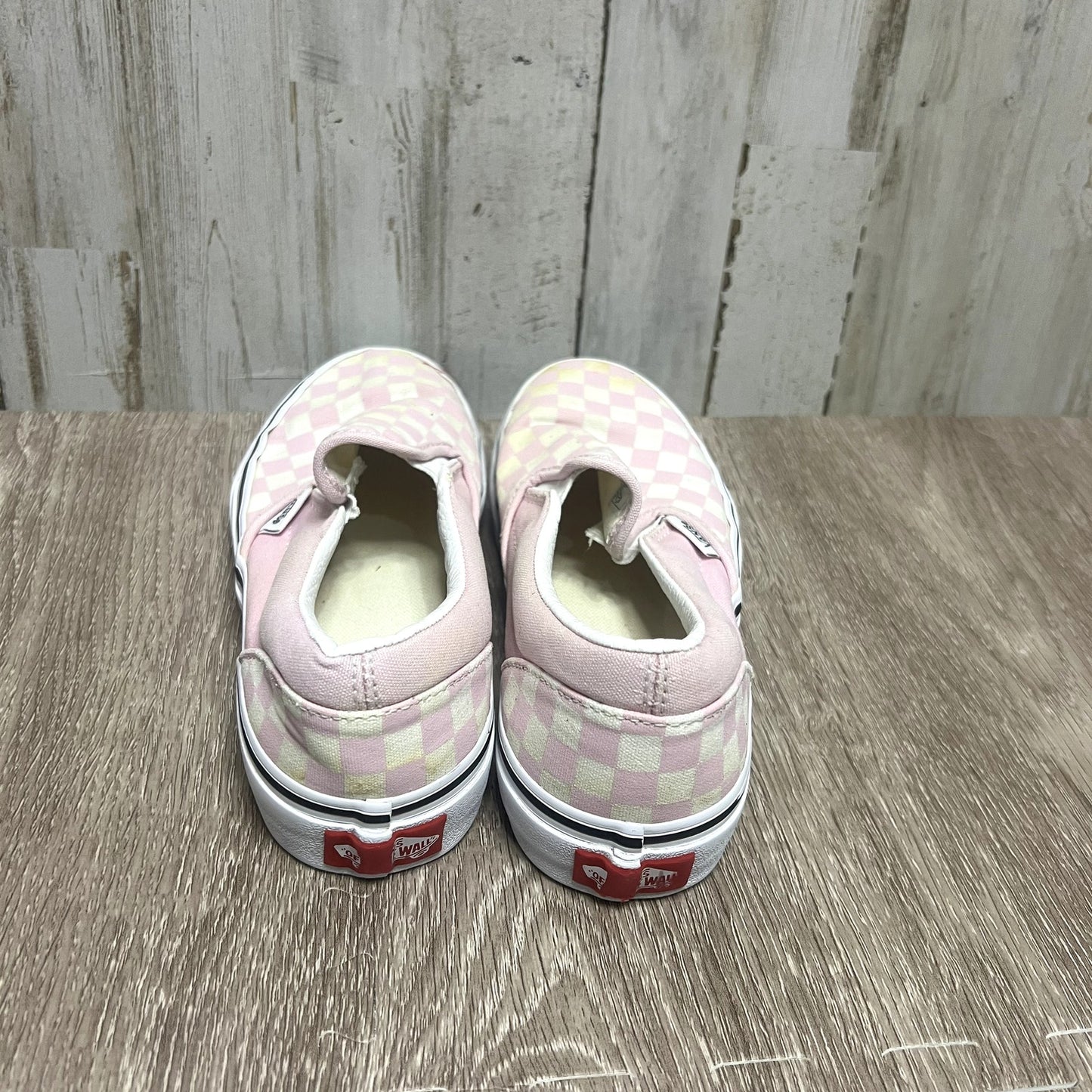 Vans Kids Size 3.0 Slip-On Checkerboard Sneakers Pink Casual Shoes