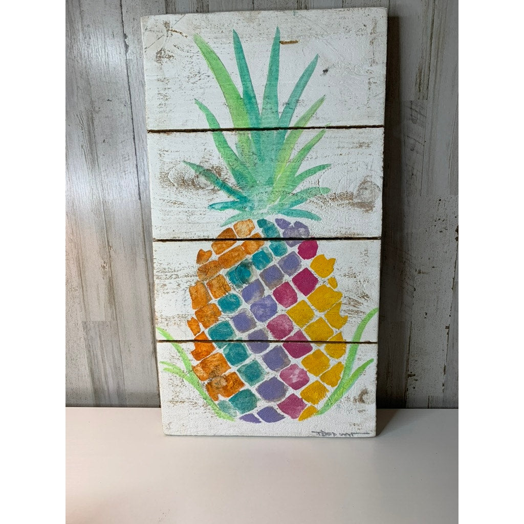 Bay Isle Home Wall Art Panels Set of 3 Pineapple Decor