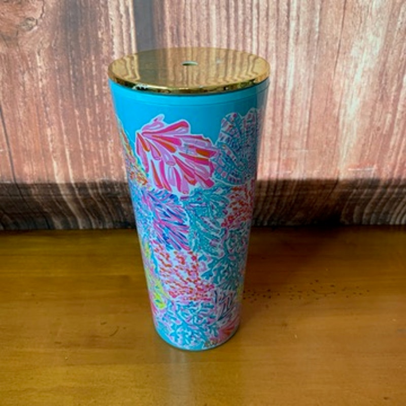 Lilly Pulitzer Tall Travel Tumbler Tropical Coral Reef