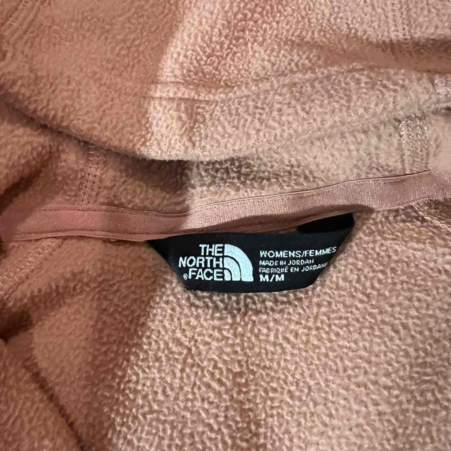 The North Face Womens Full Zip Fleece Hoodie Jacket Peach Tan Size Medium