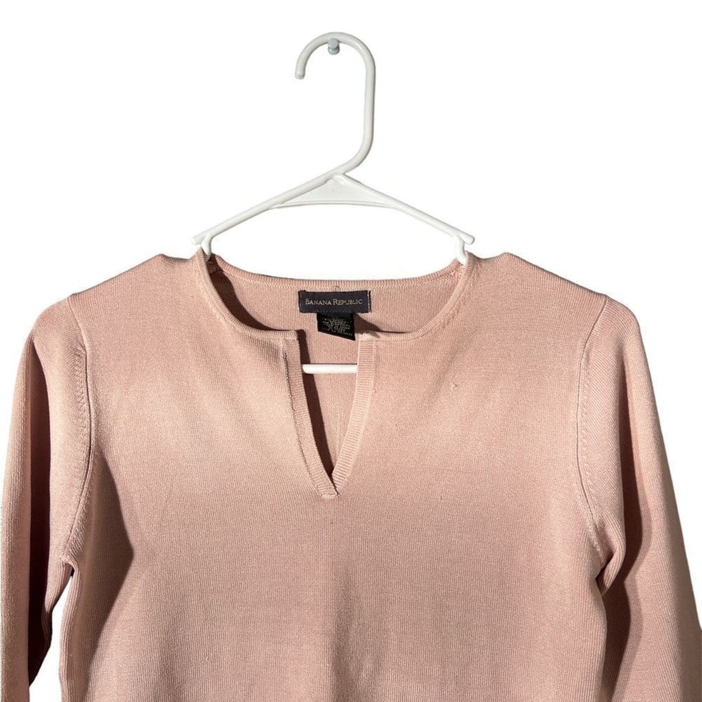 Copied - Pink Banana Republic XS Sweater Shirt with V Neck Plunge