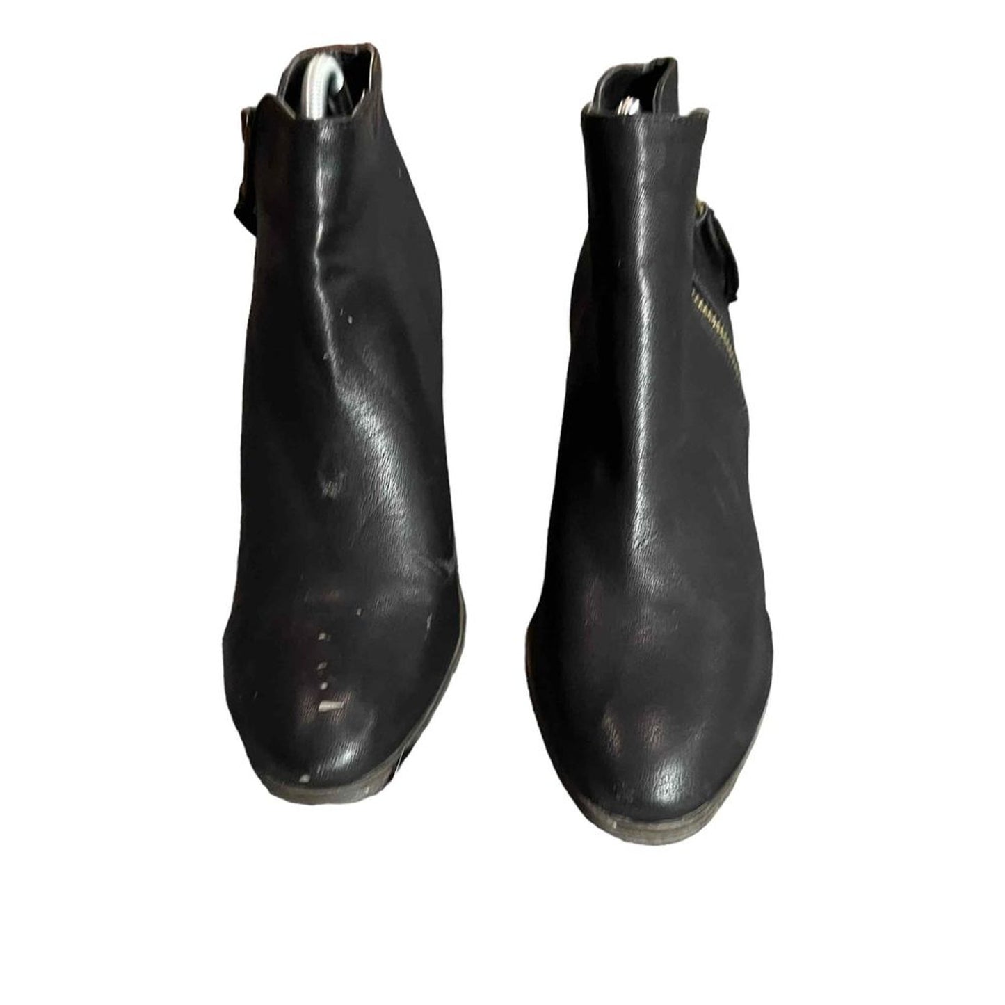 Charlotte Russe Women's Ankle Booties Black Side Zip Block Heel Size 9