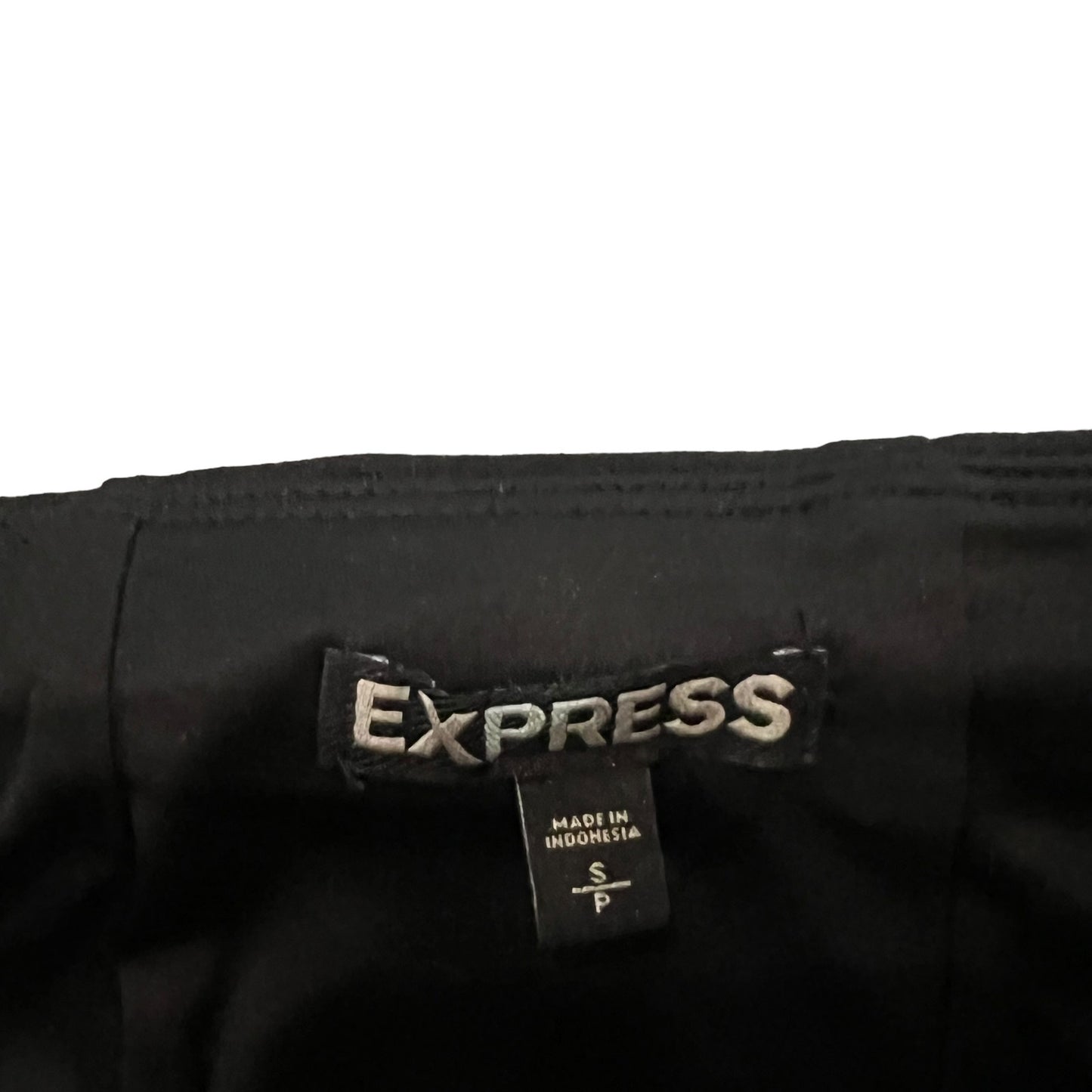 Express Women's Black Draped Mini Skirt O-Ring Buckle Detail Size Small