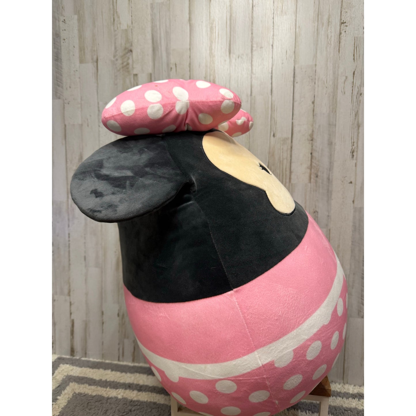 Disney Squishmallows Minnie Mouse Jumbo Plush Pillow Pink Polka Dot Bow