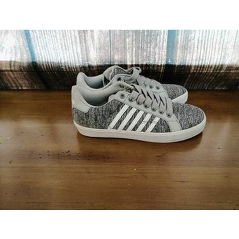 K-Swiss Court Tiebreak II Gray White Lace-Up Shoes size 3.5