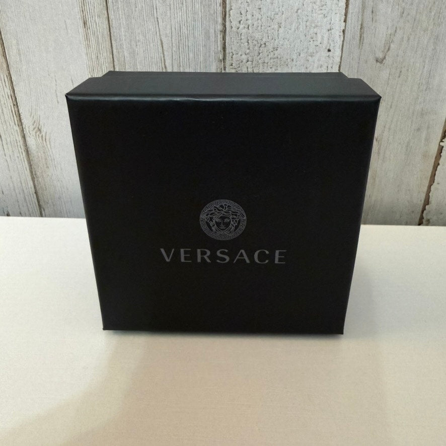 Versace Medusa Logo Gift Presentation Box Black 4x4x2 Lid & Base Only