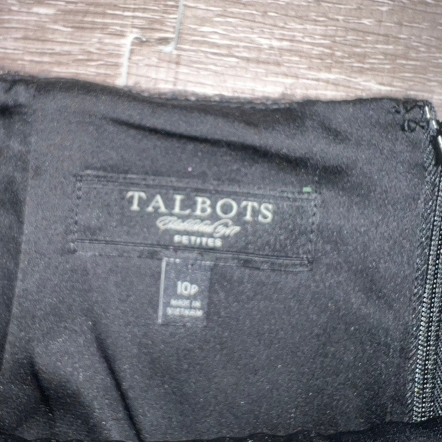 Talbots Women's Tweed Pencil Skirt Black Size 10 Petite Knee Length