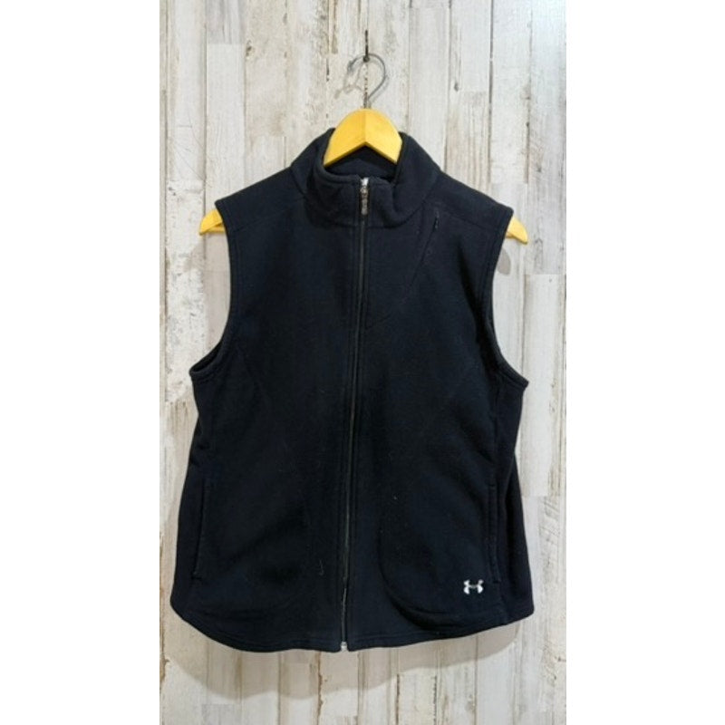 Under Armour Women's Black Fleece Vest Size Large Sleeveless Casual