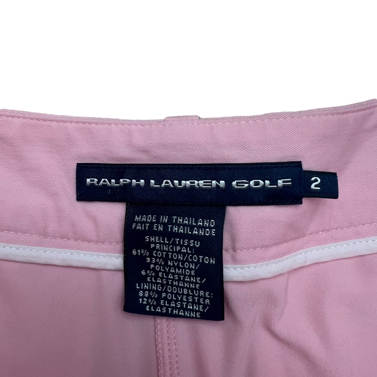 Ralph Lauren Golf Pink Flat Front Skort With Pockets Women's Size 2