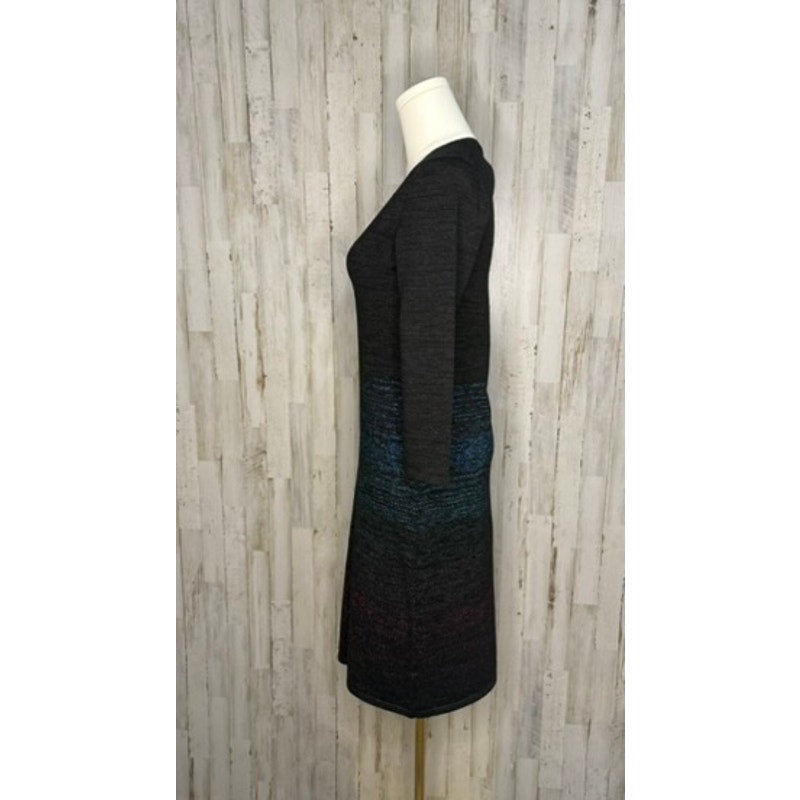 Trina Turk Women's Black Space-Dye Ombre Sweater Dress Size Small