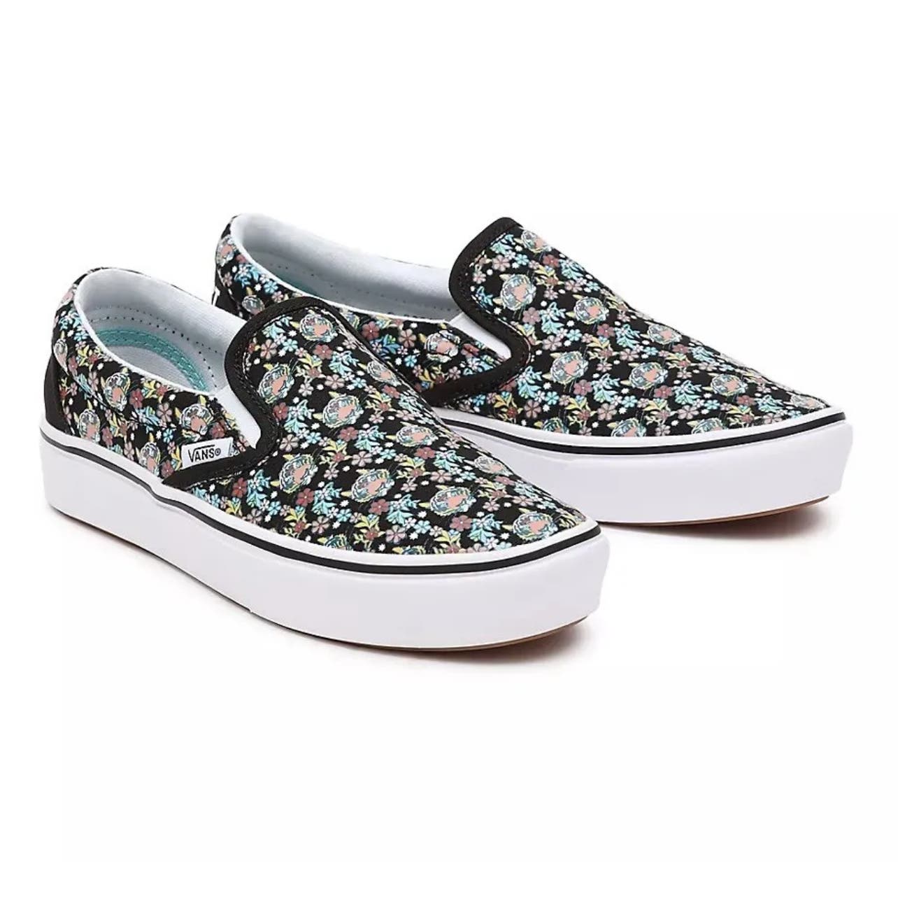 Vans x Discovery (Project CAT) Floral Canvas Slip-On Skate Shoe - Juniors Size 4