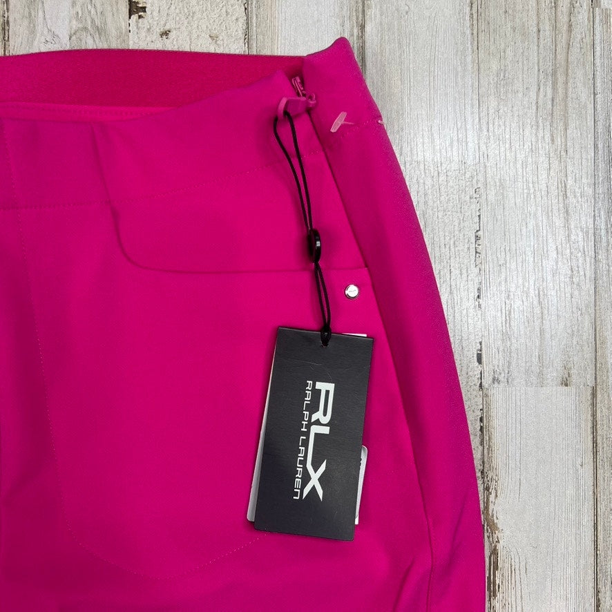 NWT RLX Ralph Lauren Womens Size 2 Bright Pink Stretch Twill Athletic Golf Pants