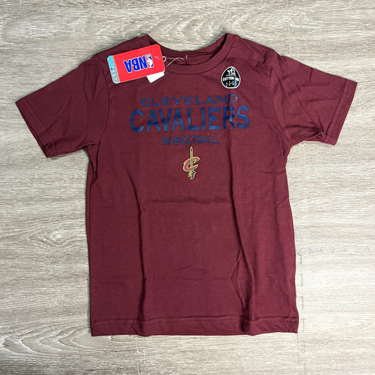 NWT Cleveland Cavaliers Kids Small Maroon Graphic Print T-Shirt NBA Fan Gear