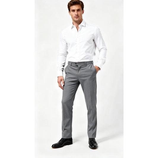 Brooks Brothers 346 Dress Pants Mens 36x32 Gray Flat Front Business Formal