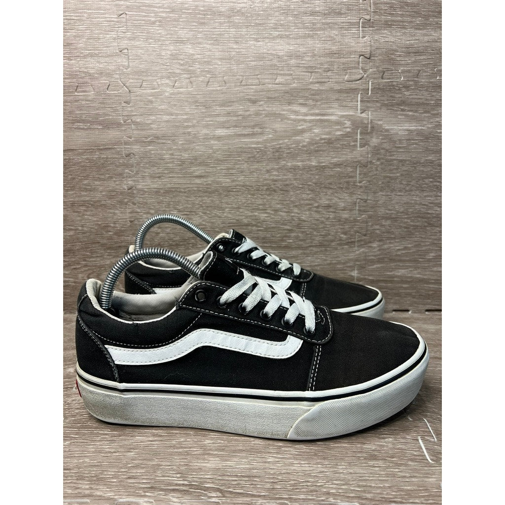 Vans Ward Women's Skate Shoes Black/White Size 9.5 Casual Sneakers